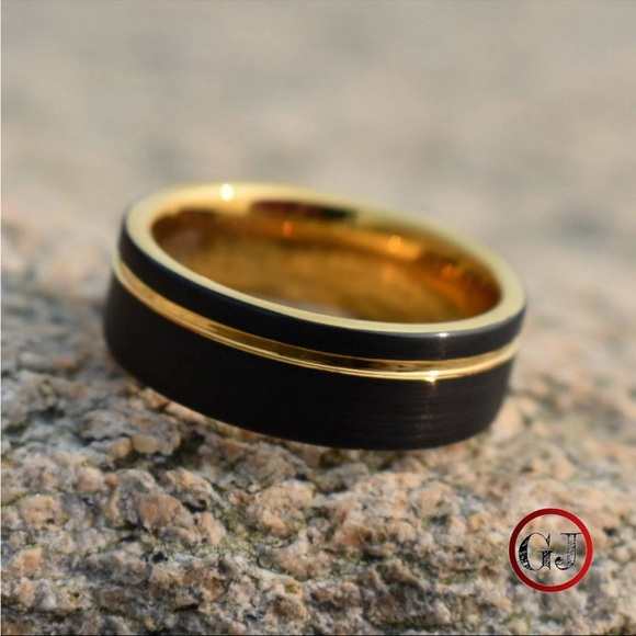 tungsten titans Other - Black and Gold Tungsten Jewelry Ring